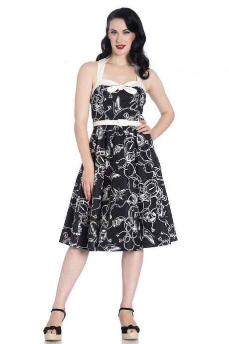 Robe vintage noir et blanche