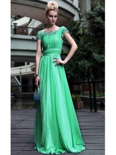 Robe cocktail vert emeraude