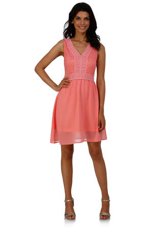 Robe courte corail