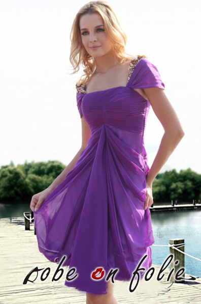 Robe courte violette