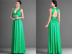 Robe de cocktail vert emeraude