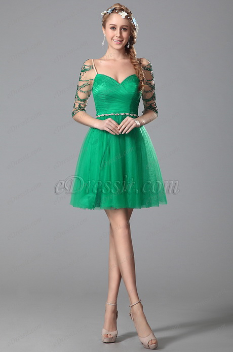 Robe de cocktail vert