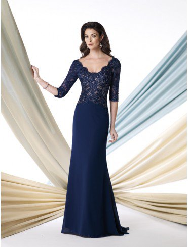 Robe de soirée bleu marine