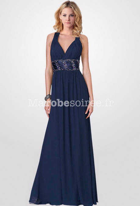 Robe de soirée bleu marine