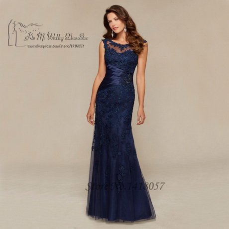 Robe de soirée bleu marine