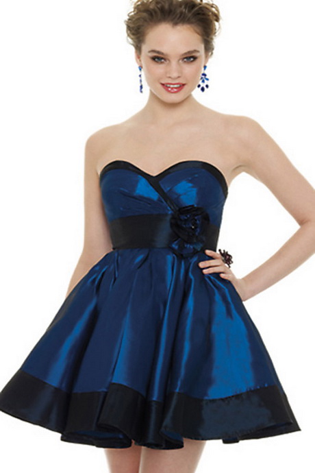 Robe de soirée courte bleu