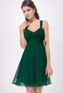 Robe de soirée courte verte