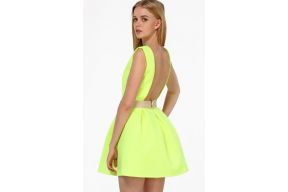 Robe de soirée fluo