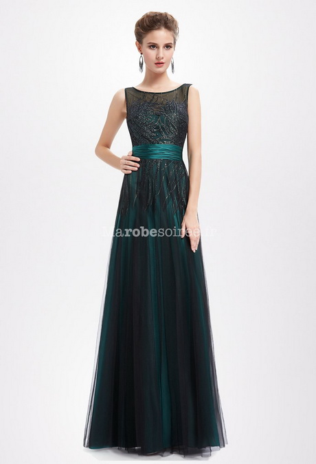 Robe de soirée vert emeraude