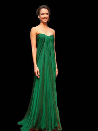 Robe de soirée vert emeraude