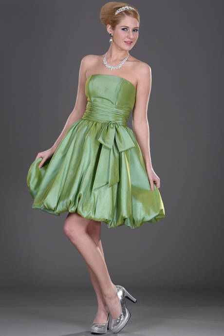 Robe de soirée verte courte