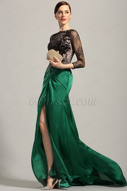 Robe de soiree vert emeraude