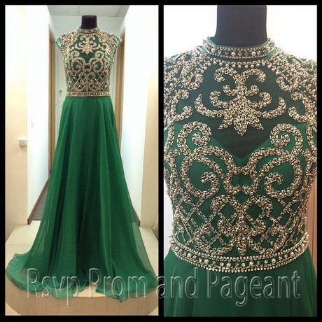 Robe de soiree vert emeraude