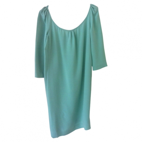 Robe en soie verte