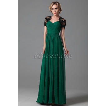 Robe longue vert emeraude