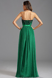 Robe longue vert émeraude