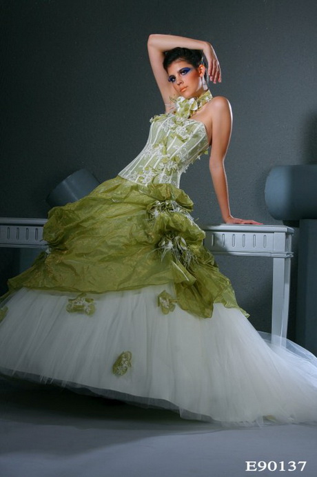 Robe mariage verte