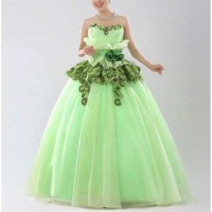 Robe mariee verte