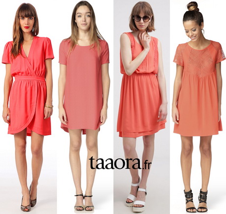 Robe rose corail