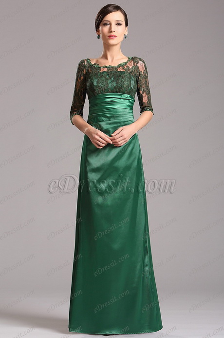 Robe satin vert