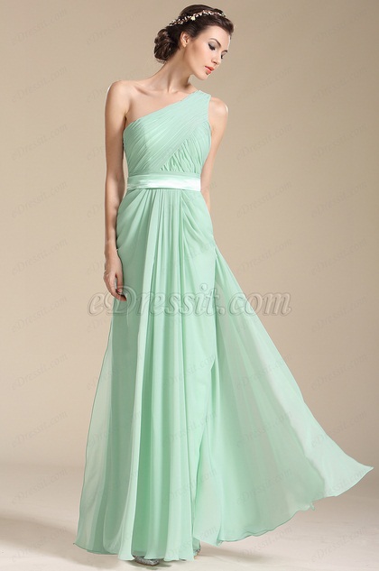 Robe soirée vert d eau