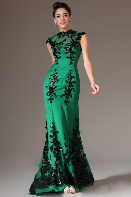 Robe vert et noir