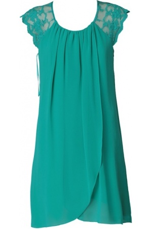 Robe verte fluide