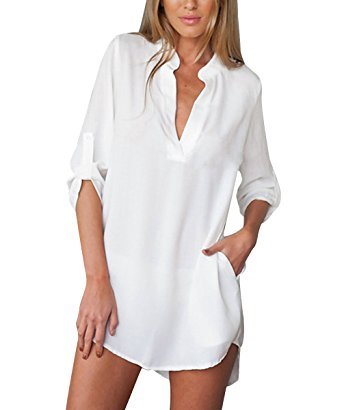 Chemise femme longue blanche