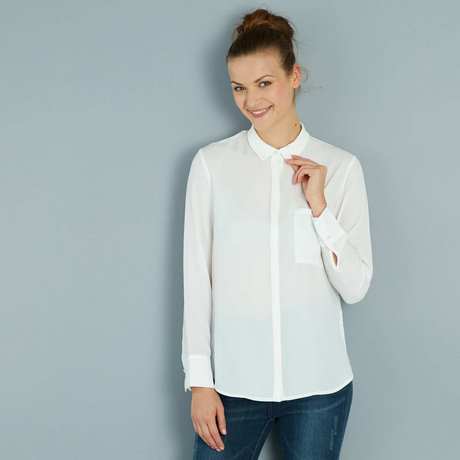 Chemise fluide blanche femme