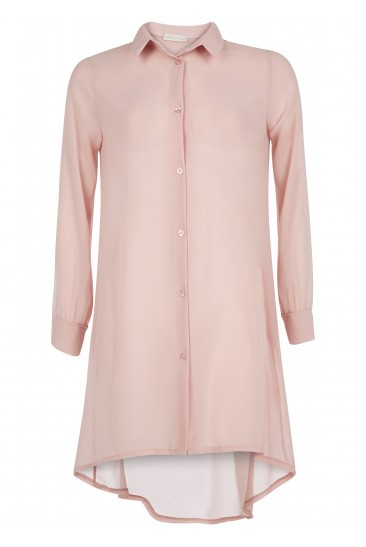 Chemise longue rose femme