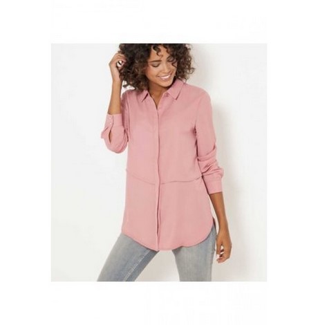 Chemise longue rose femme