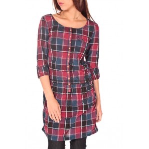 Chemise tunique carreaux femme