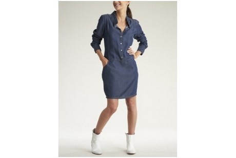 Chemise tunique en jean femme