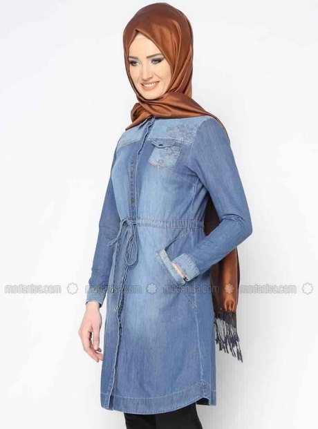 Chemise tunique en jean femme