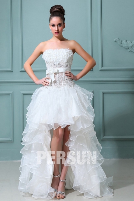 Robe de mariée courte devant longue derriere pronuptia