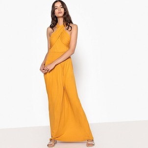 Robe longue croisée devant