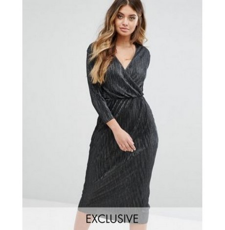 Robe longue croisée devant