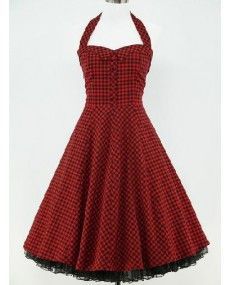 Robe pin up rouge et noir