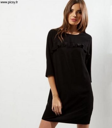 Robe tunique noire femme