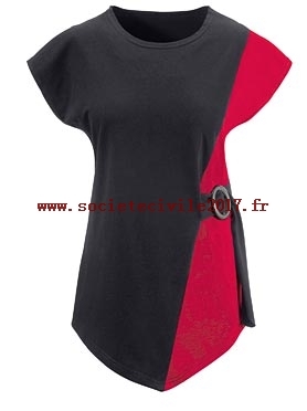 Tunique femme rouge et noir