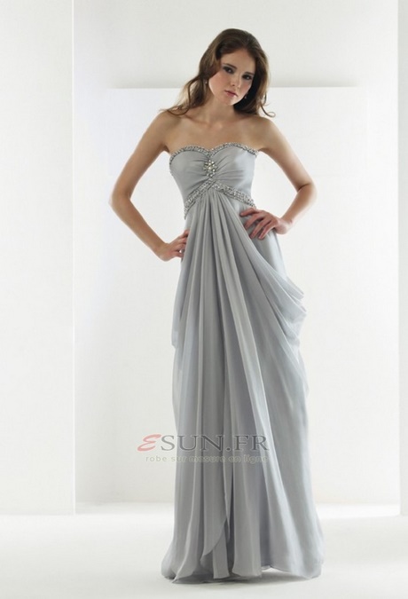 Robe argentée pour mariage