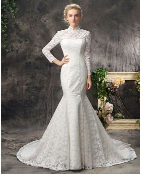 Robe de mariée longue droite