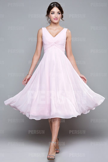 Robe mi longue pour ceremonie mariage