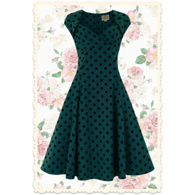 Robe retro verte