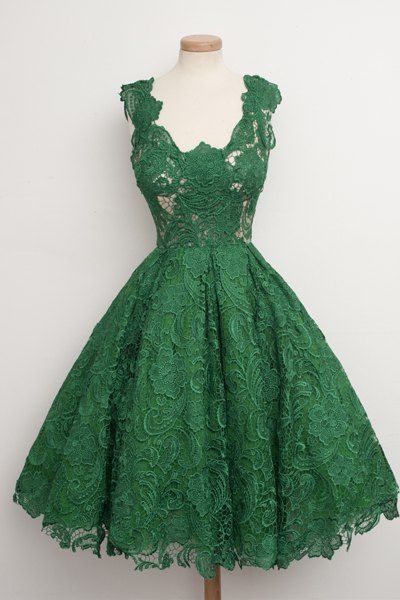 Robe retro verte