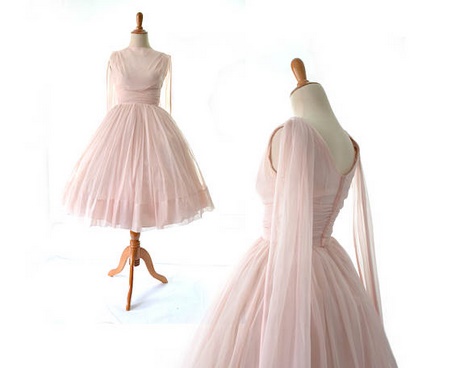 Robe rose année 50