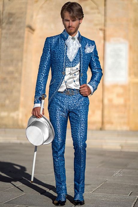 Costume mariage bleu roi