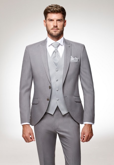 Costume mariage gris clair