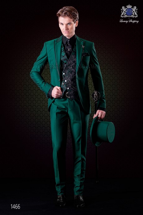 Costume mariage vert