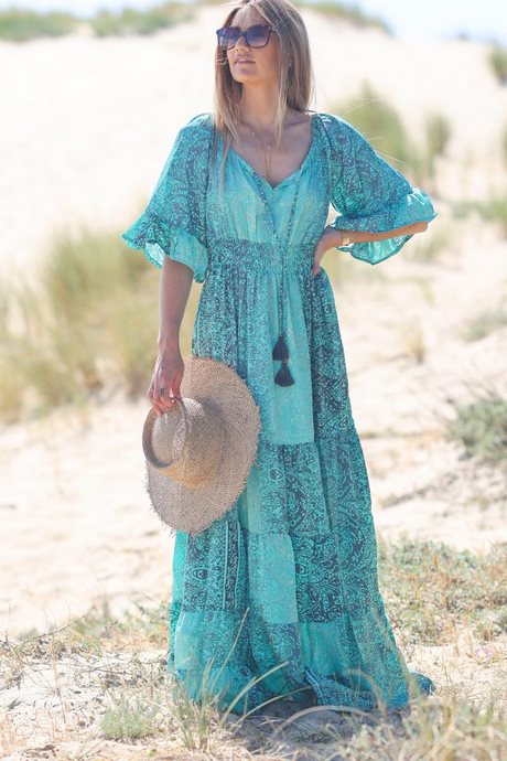 Robe été bleu turquoise